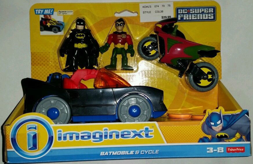 imaginext batmobile and cycle